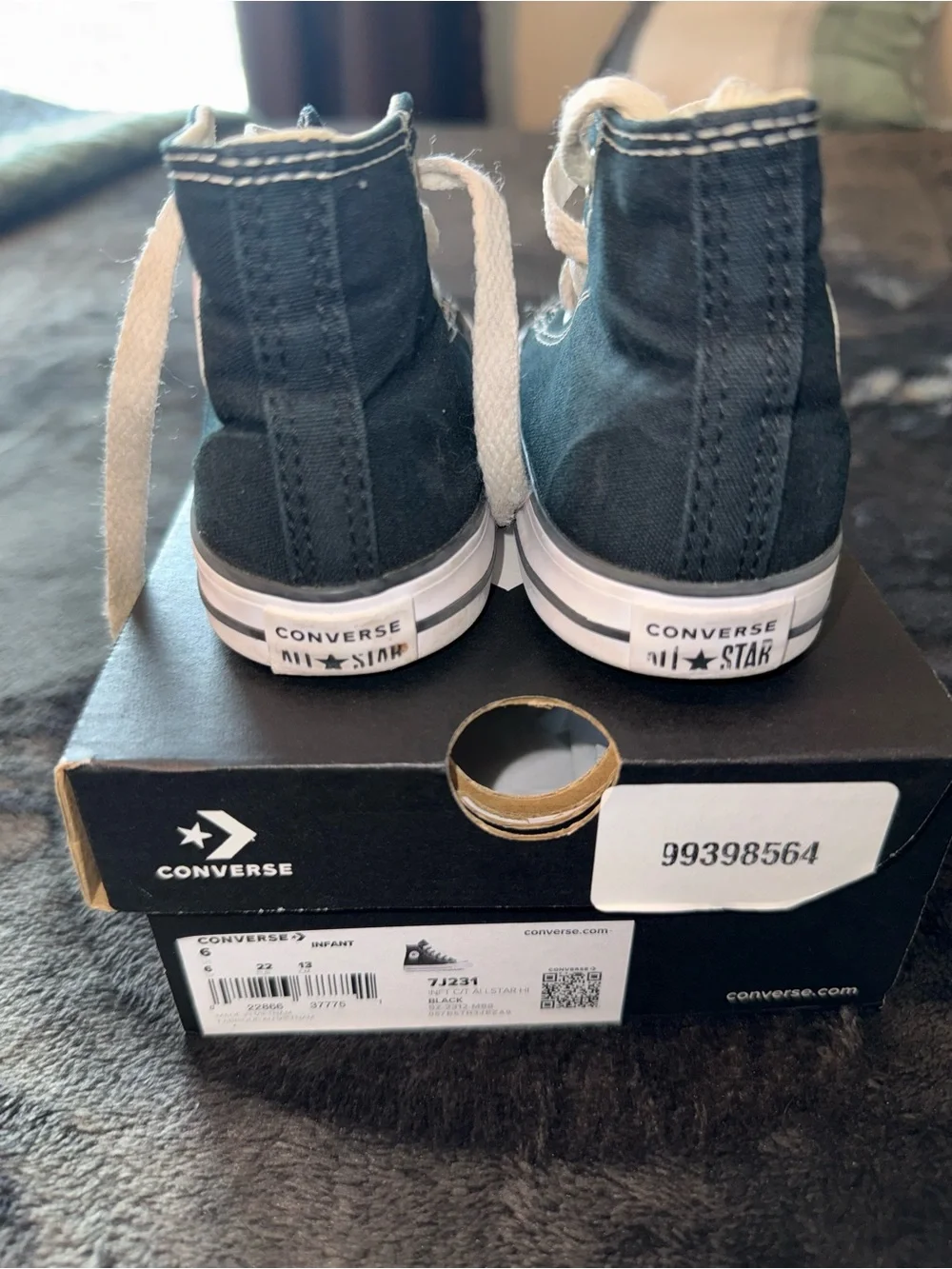 Converse Kids Black and White High-Top Sneakers